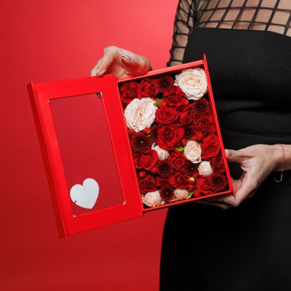 Blooming Love Box - čevený