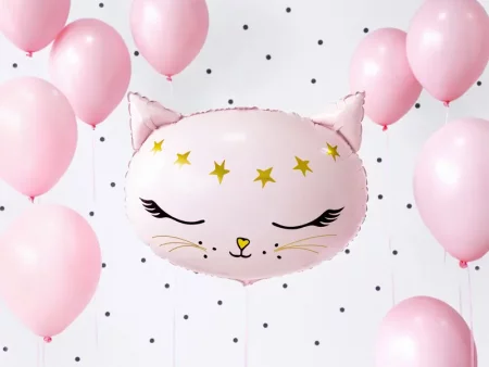 Fóliový balónik Mačička - ružová