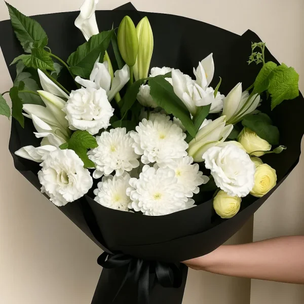 Elegantná smútočná kytica - Veľkosť: L