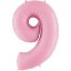 Fóliový balón číslo ''9" - 102 cm - Farba: Modrá, Plnenie balónov: Bez náplne