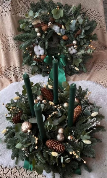 Adventný veniec podľa Vášho výberu - zo živej čečiny