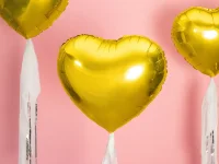 Fóliový balón - Srdce 45cm - Farba: Blankytná, Plnenie balónov: Bez náplne
