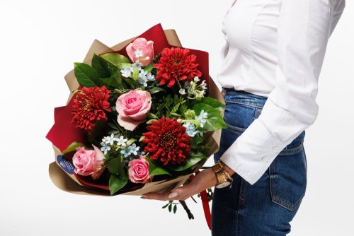 Kytica "Chcem Ti spraviť krásny deň" - bordová