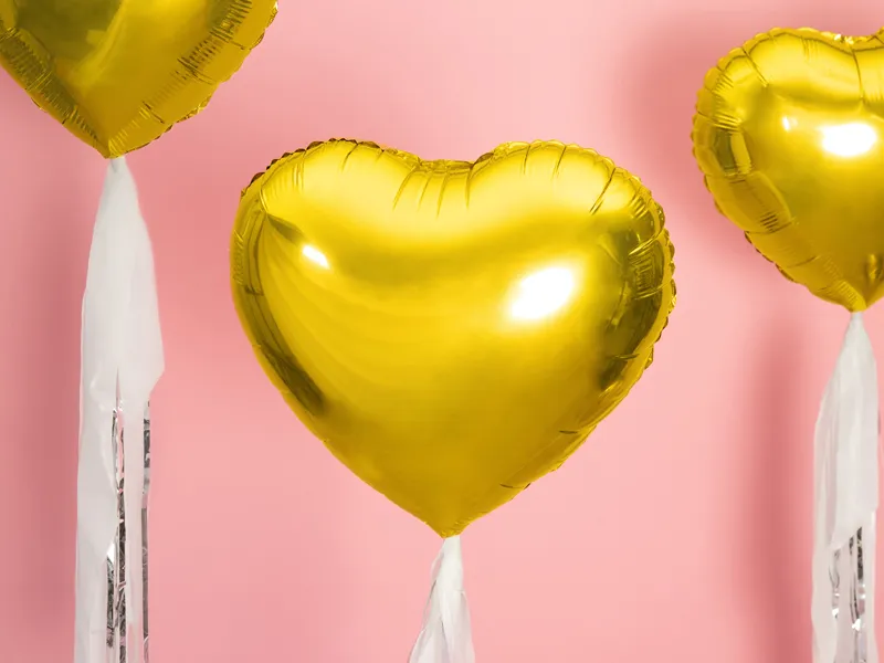 Fóliový balón - Srdce 45cm - Farba: Blankytná, Plnenie balónov: Bez náplne