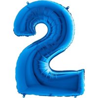 Fóliový balón číslo ''2" - 102 cm - Farba: Ružová, Plnenie balónov: Bez náplne