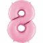 Fóliový balón číslo ''8" - 102 cm - Farba: Ružová, Plnenie balónov: Naplnený héliom