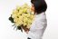 Biele ruže z lásky - mono kytica - Veľkosť: L