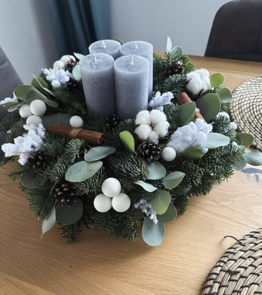 Adventný veniec podľa Vášho výberu - zo živej čečiny