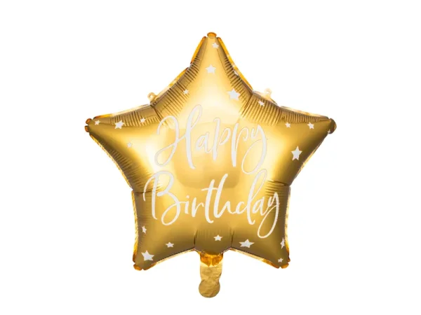 Fóliový balónik - Happy Birthday - Farba: Farebná, Plnenie balónov: Bez náplne