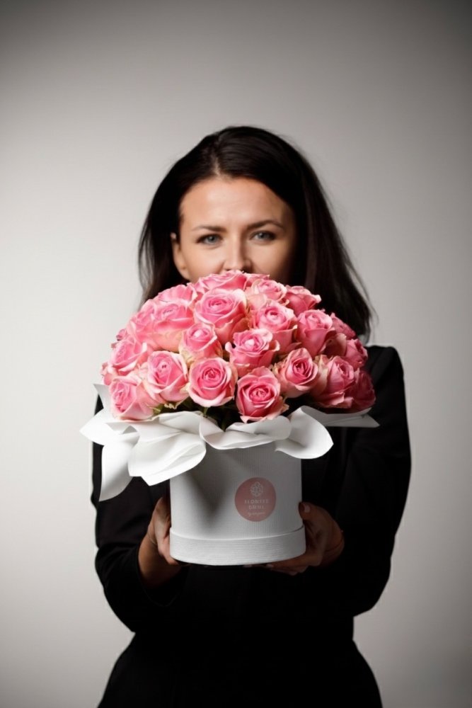 Kvetinový box - Perfect love, ružové