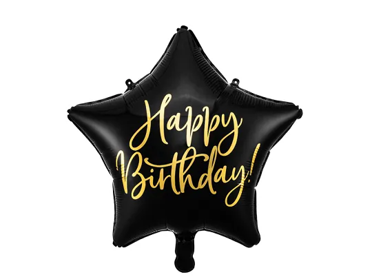 Fóliový balónik - Happy Birthday - Farba: Farebná, Plnenie balónov: Bez náplne