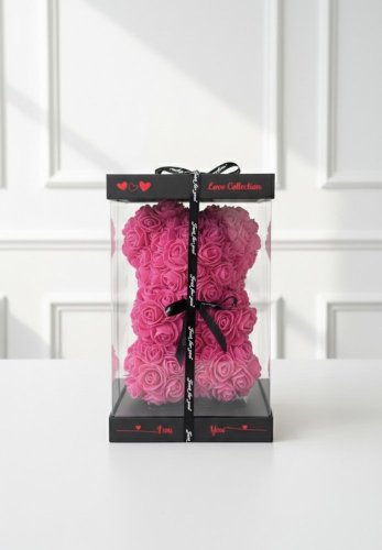 Luxury Rose Bear – dark pink